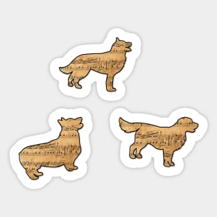 Sheet Music Puppy Dog Sticker Set Sticker